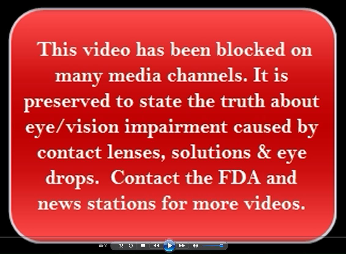 Eye-Vision Damage, Parasites... Caused by Contact Lenses, Eye Drops, Solutions