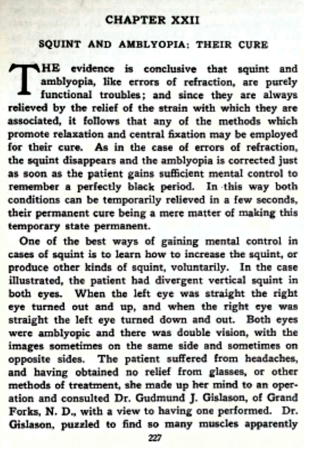 Page from Dr. Bates book Page from Dr. Bates book